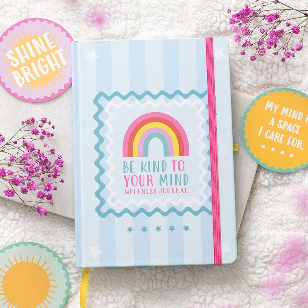Something Different - Be Kind to Your Mind A5 Wellness Journal with Citrine Pen Notitieboek - Multicolours